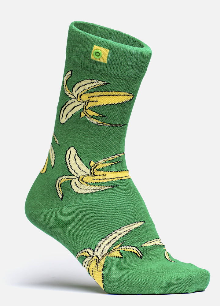 Strømper med bananer på