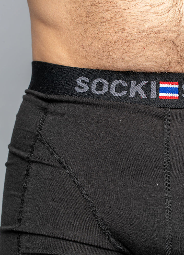 Sorte boxershorts i bambus til herre