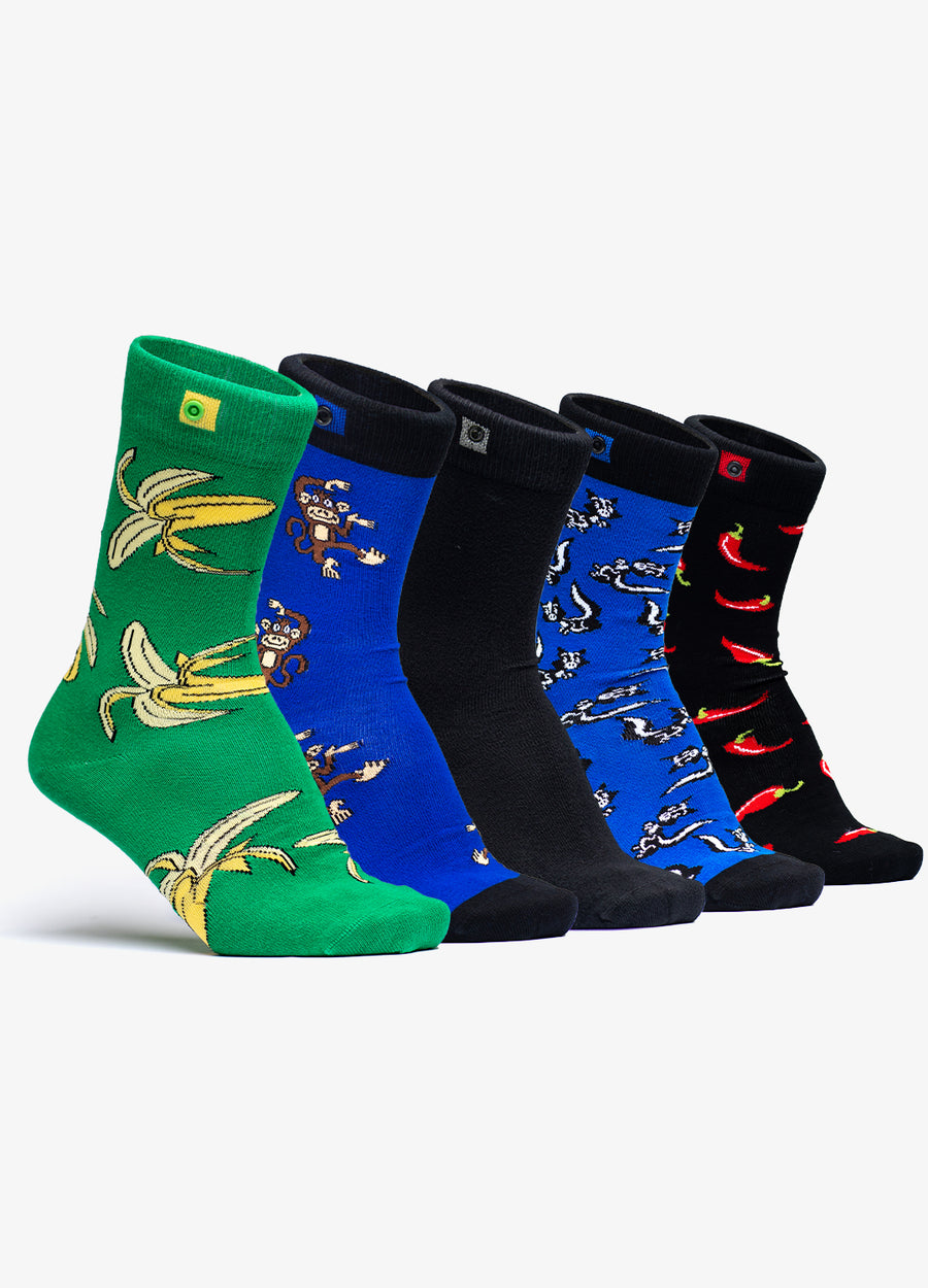 Wild Holiday Mix – 5-Pak Julebundle i Økologisk Bomuld