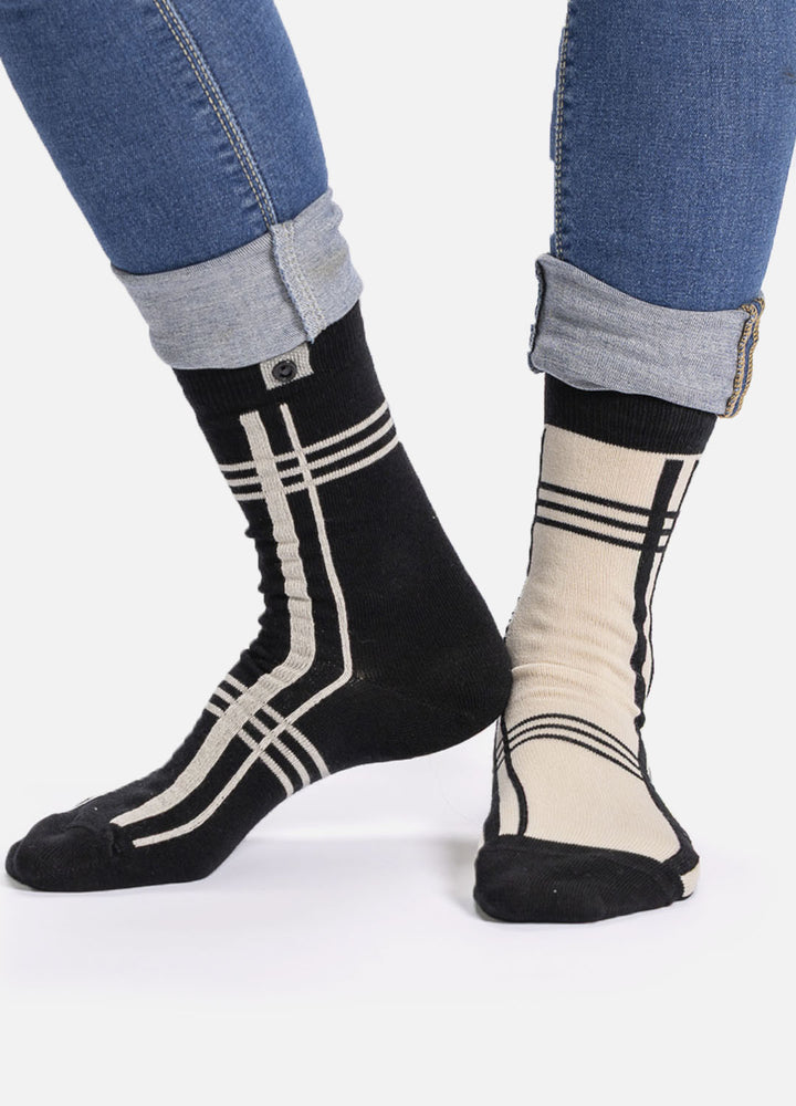 Asta damestrømper i økologisk bomuld | Et par med to farver