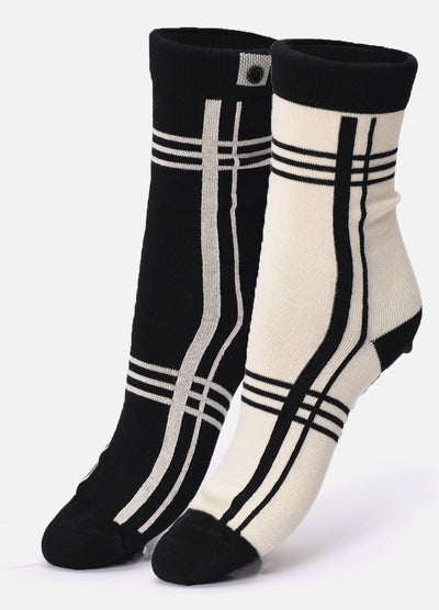 Asta damestrømper i økologisk bomuld | Et par med to farver