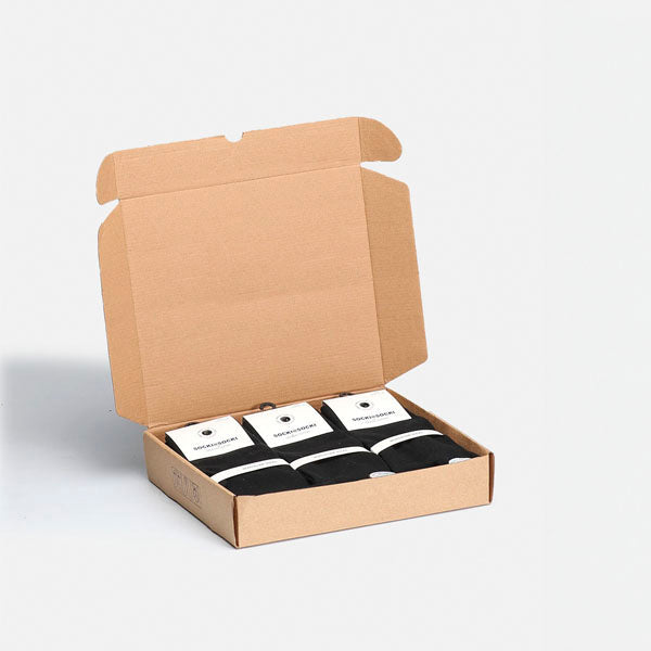 10 boks ensfarvet strømper