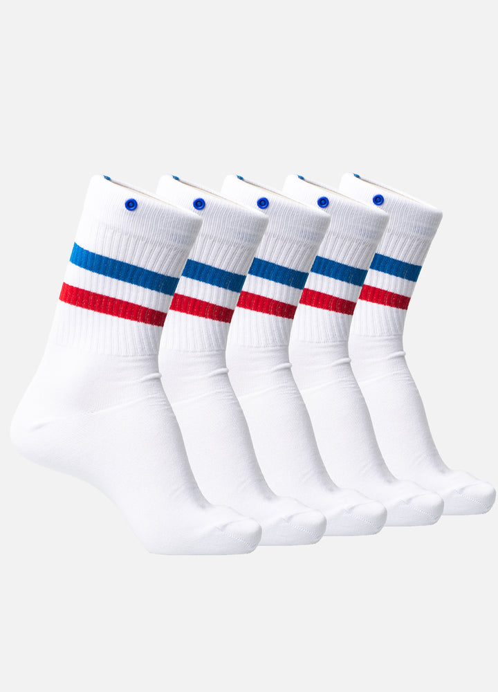 5 Pak | Klassik Tennisstrømper | Str. 41-46