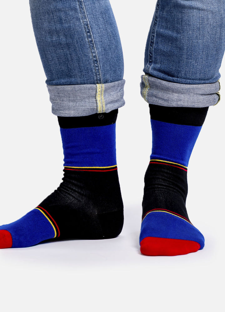 Shadoe | bambus strømper med sporty look & smart knap