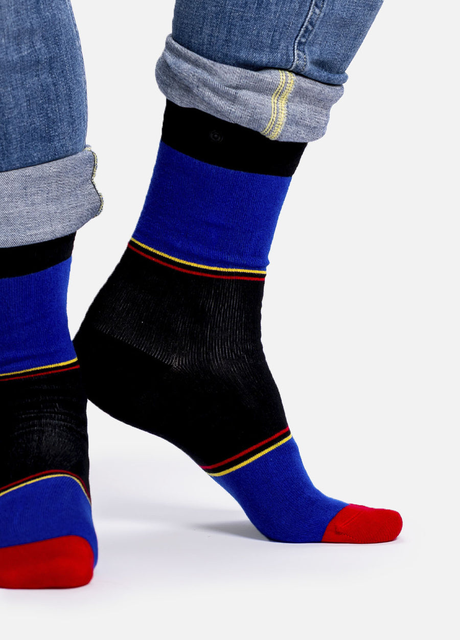 Shadoe | bambus strømper med sporty look & smart knap