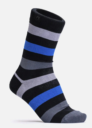 Silkebløde bambusstrømper med brede striber fra SockiSocki