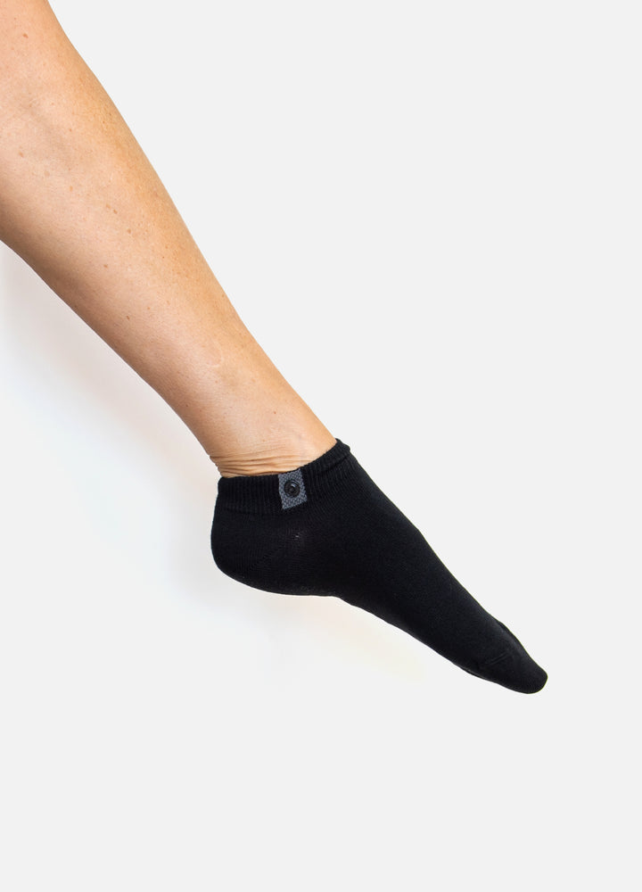 Sorte ankelstrømper i økologisk bomuld 1
