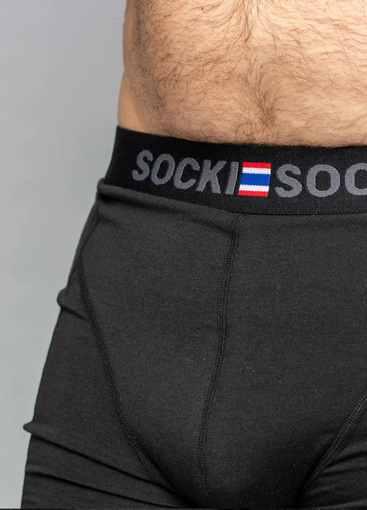 Sorte bambus boxershorts i 3-pak fra SockiSocki