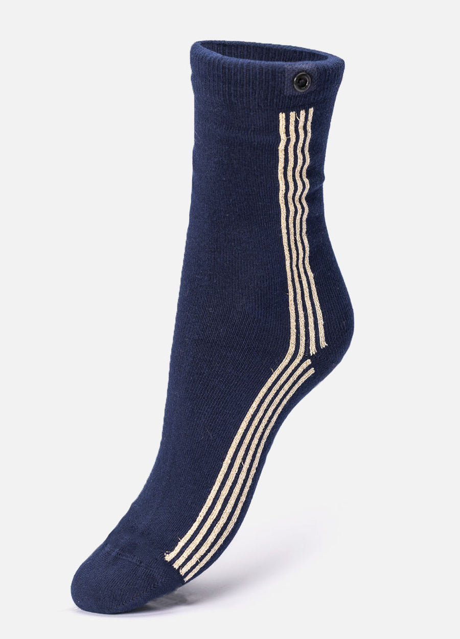 Sporty Spice damestrømper | Navy økologisk bomuld