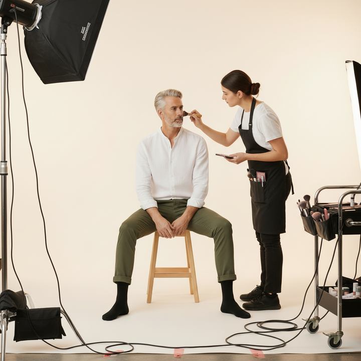 Sorte Bomuldsstrømper | Sort knap | 41-47