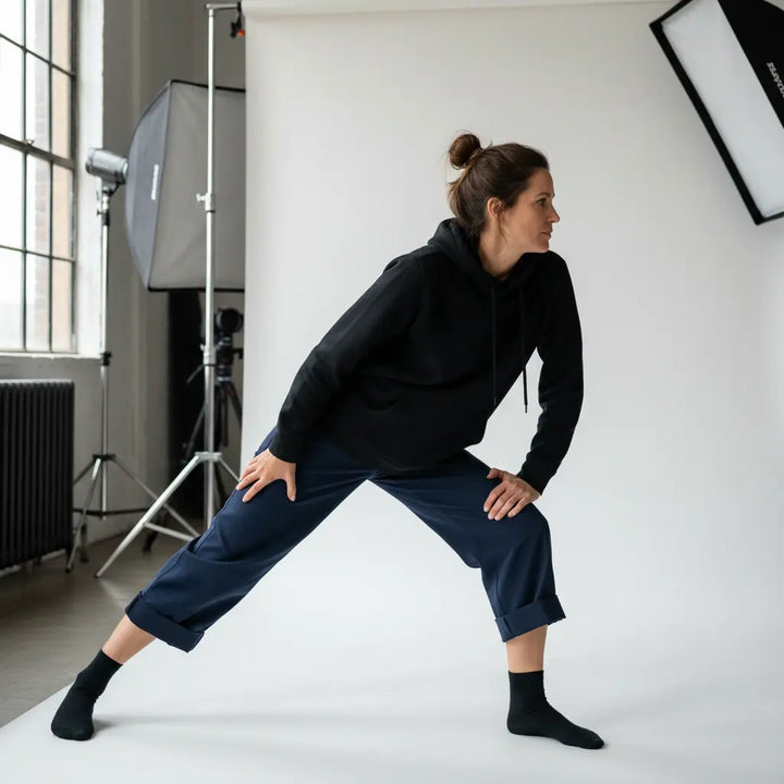 Sorte bomuldsstrømper | Sort knap | 36-41 SockiSocki