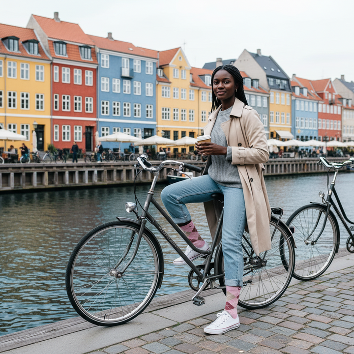 Spring | pink ternet strømper