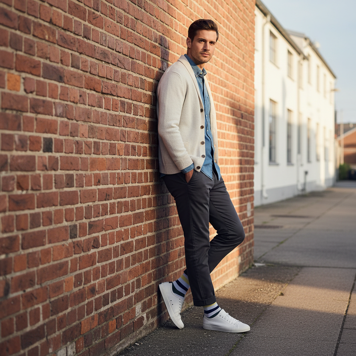 Eepa | økologiske strømper med brede striber & knap