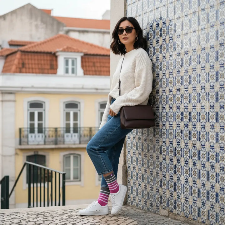 Rosie | Pink strømper SockiSocki