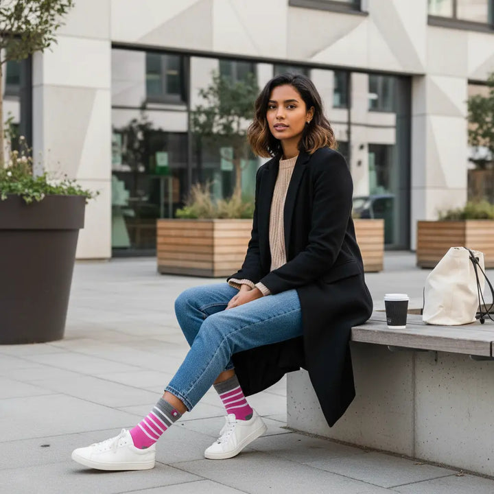 Rosie | Pink strømper SockiSocki