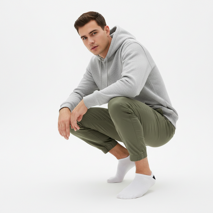 10 Par Hvide ankelstrømper | Str. 41-46