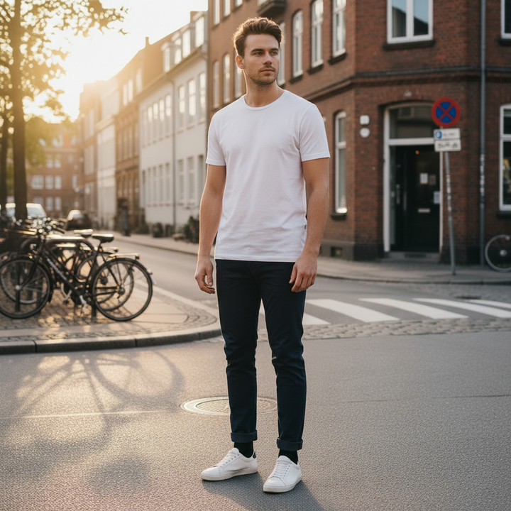 10 Boks Sorte Bambusstrømper | Sort knap | Str. 41-46