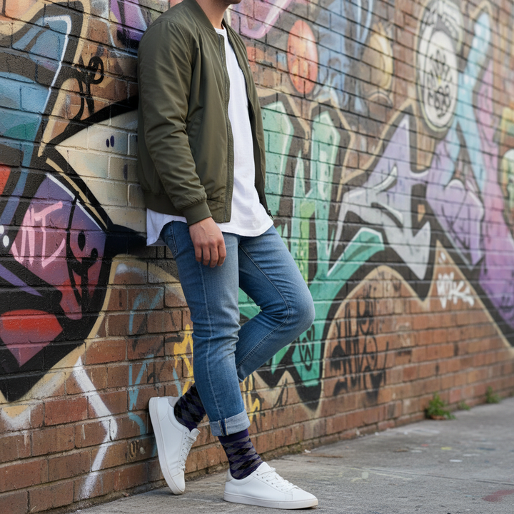 Hollace – økologiske bomuldsstrømper med klassisk mønster & knap