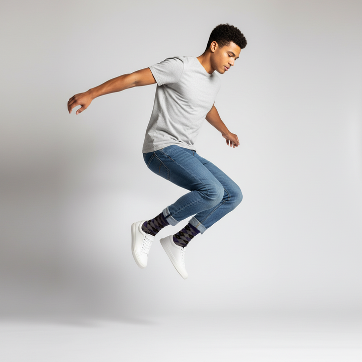 Hollace – økologiske bomuldsstrømper med klassisk mønster & knap