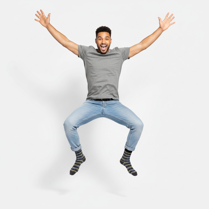 Jiba – klassiske bomuldsstrømper i striber