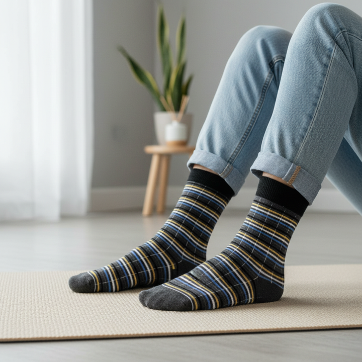 Jiba – klassiske bomuldsstrømper i striber