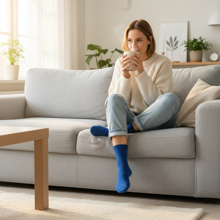 Blå Strømper | Bambus