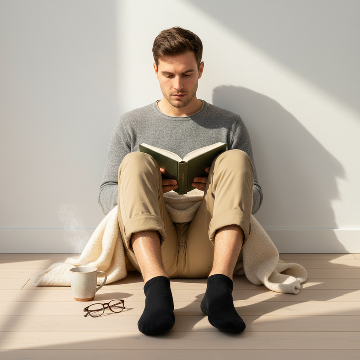 10 Par | Sorte ankelstrømper | Str. 41-46