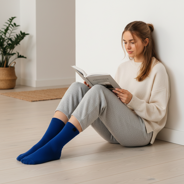 Blå Strømper | Økologisk Bomuld