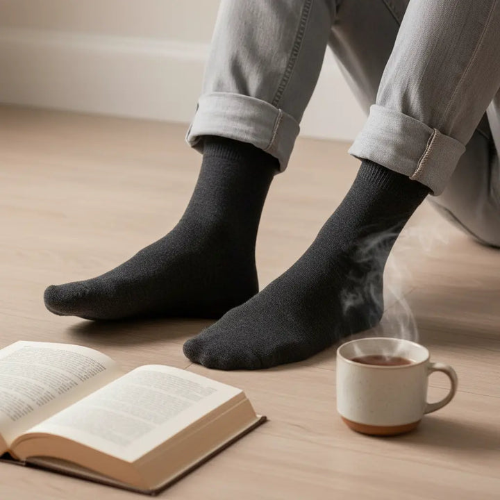 Koksgrå øko bomuldsstrømper SockiSocki