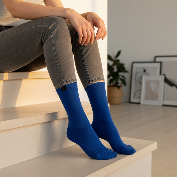 Blå Strømper | Økologisk Bomuld