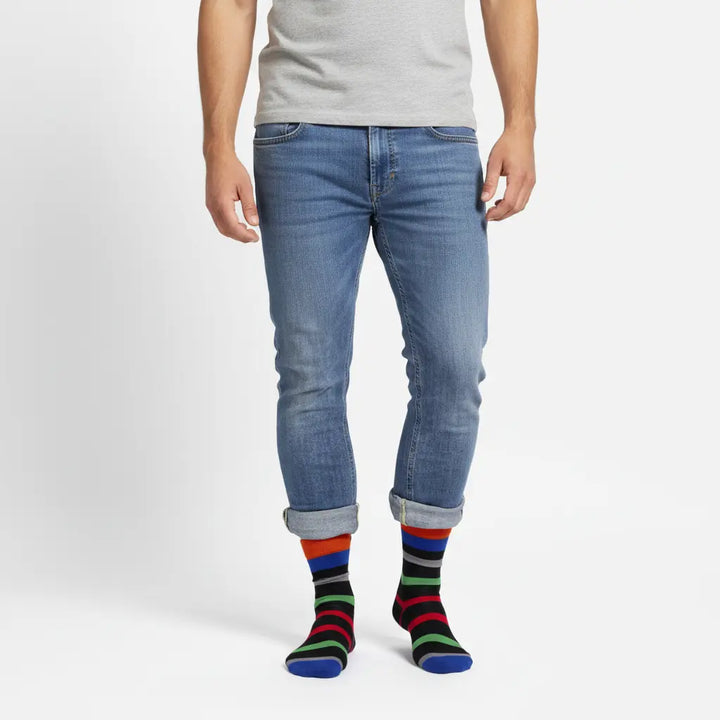 Narboo | Stribet bomuldsstrømpe SockiSocki