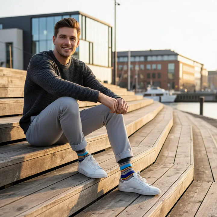 Odda | farverige striber i økologisk bomuld SockiSocki
