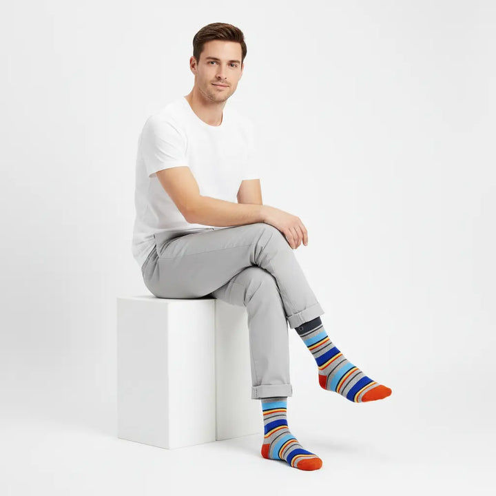 Odda | farverige striber i økologisk bomuld SockiSocki