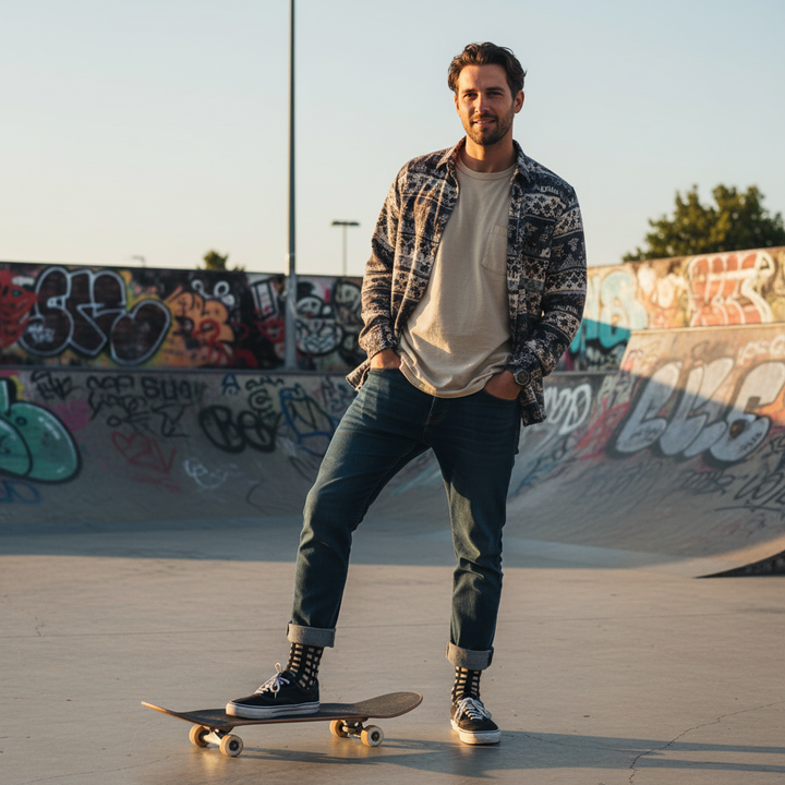 Ofa | økologiske bomuldsstrømper mønster & knap