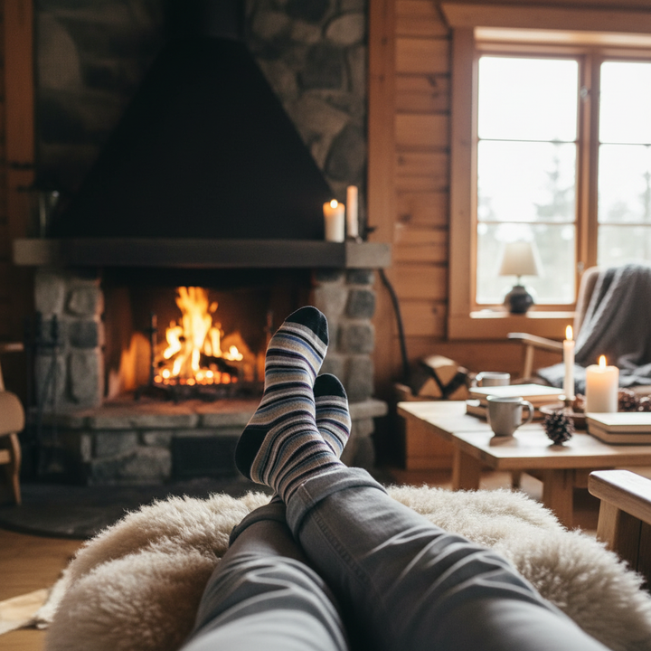 Ogin – økologiske bomuldsstrømper i striber til herre