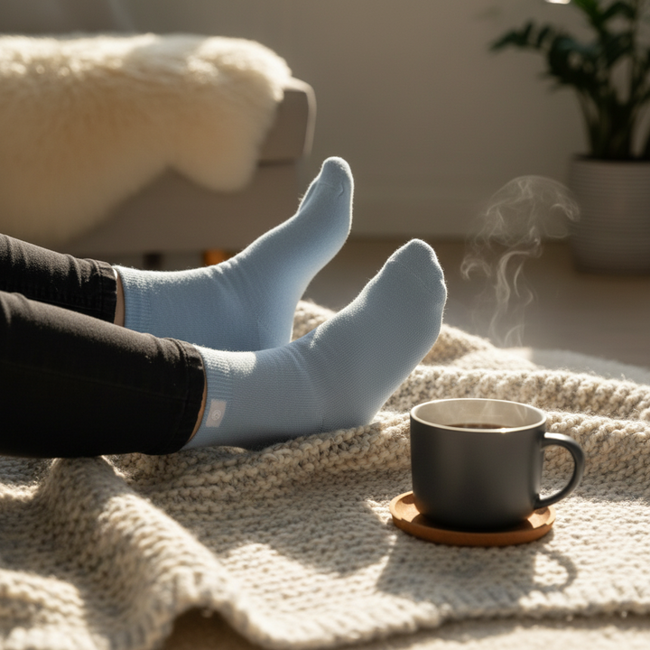 Lyseblå Strømper | Økologisk Bomuld