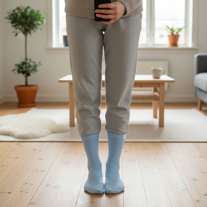 Lyseblå Strømper | Økologisk Bomuld