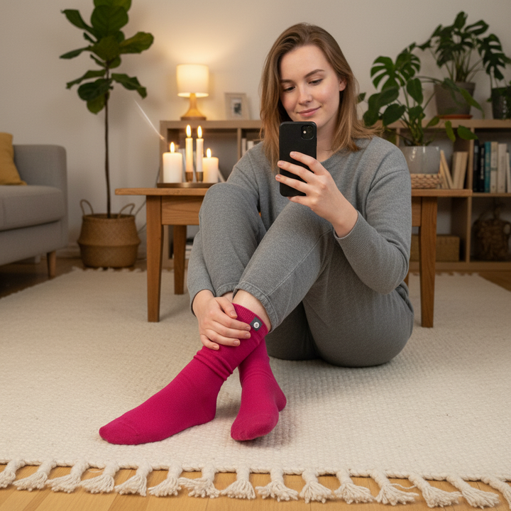 Pink Strømper | Bambus