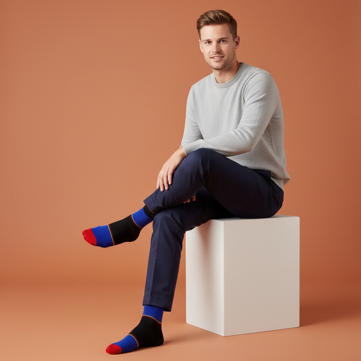 Shadoe | bambus strømper med sporty look & smart knap