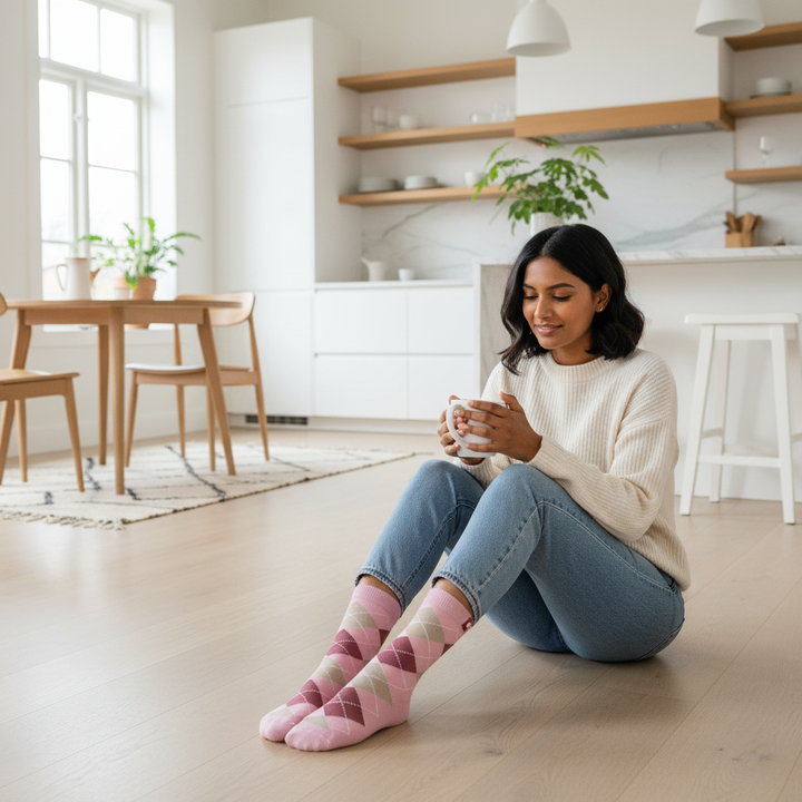 Spring | pink ternet strømper