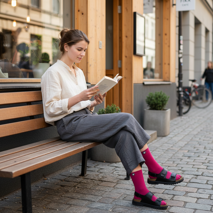 Pink Strømper | Bambus