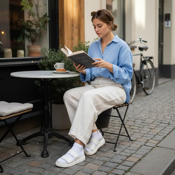 10 Par | Hvide ankelstrømper | Str. 36-41 SockiSocki