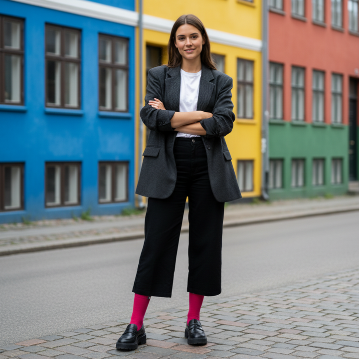 Pink Strømper | Økologisk Bomuld