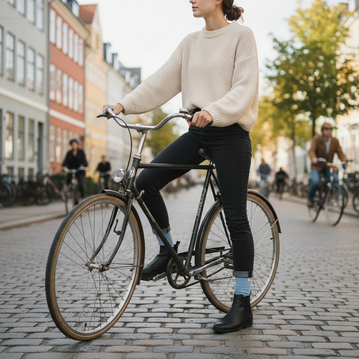 Lyseblå Strømper | Bambus