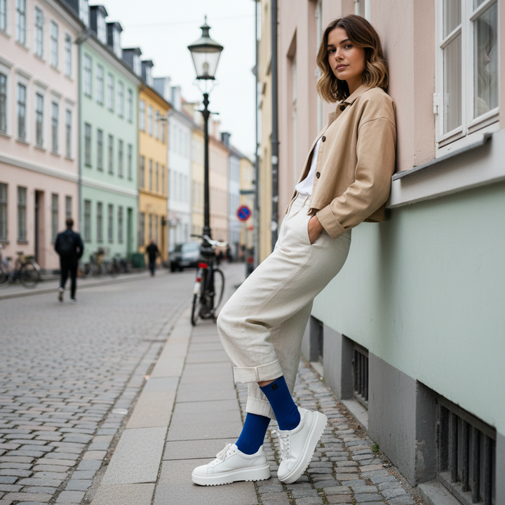 Blå Strømper | Bambus