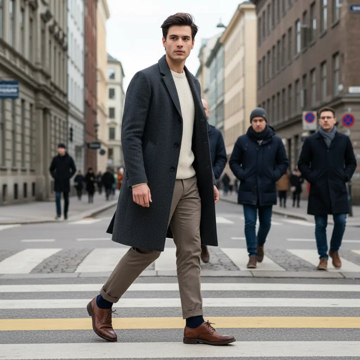 10 Boks Mørkeblå økologiske bomuldsstrømper | Sort Knap | Str. 41-47 SockiSocki
