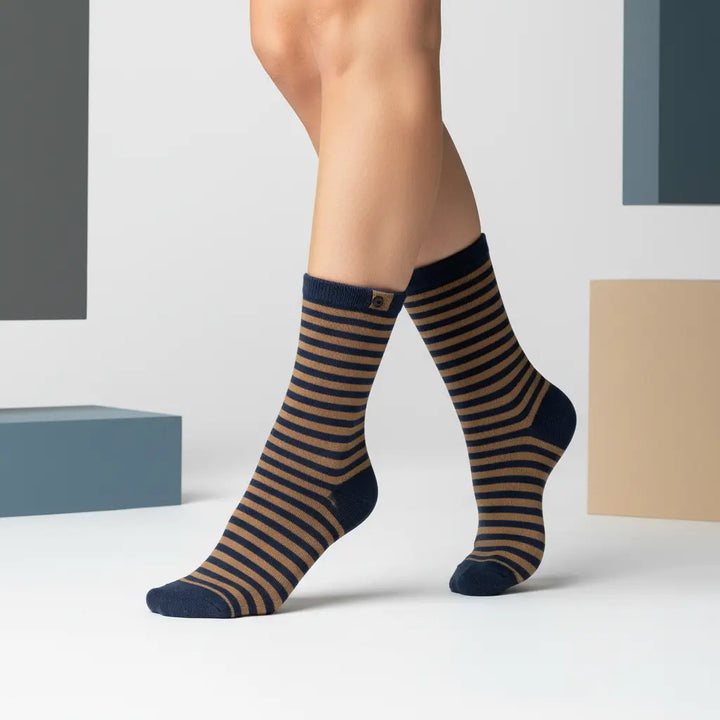 Mamie | Stribet damestrømper SockiSocki
