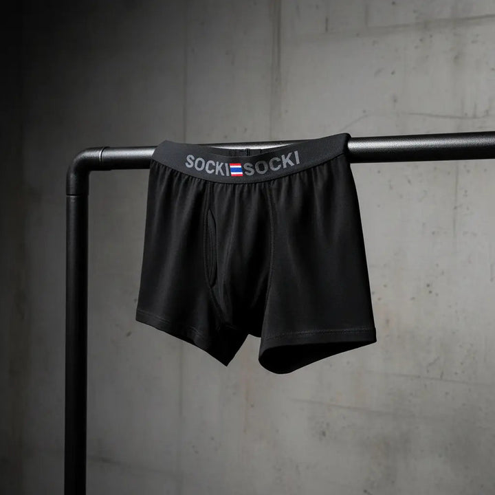 Sorte boxershorts i blød bambus med god pasform i small fra SockiSocki