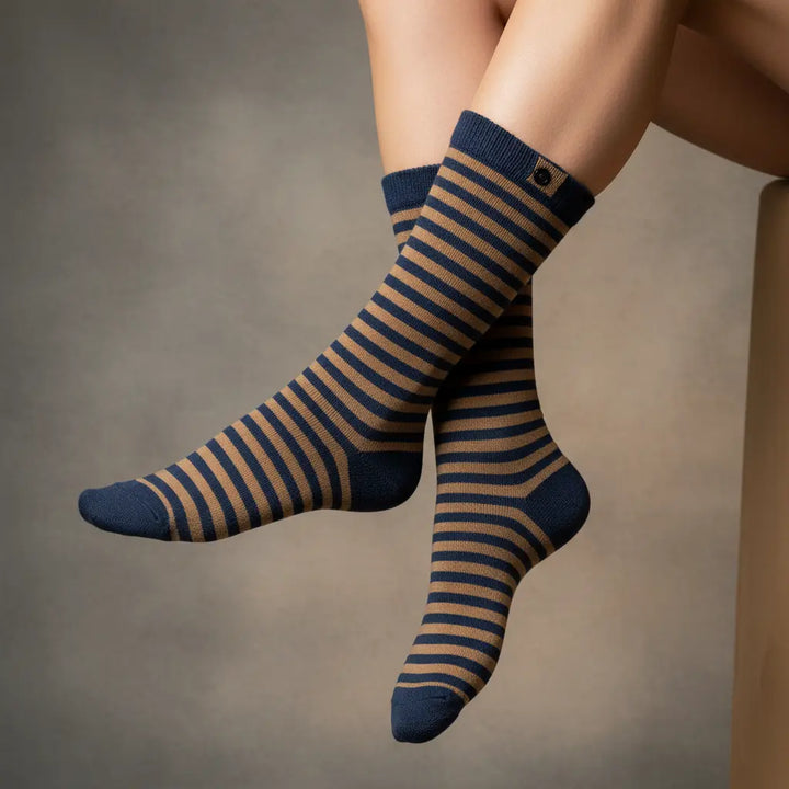Mamie | Stribet damestrømper SockiSocki