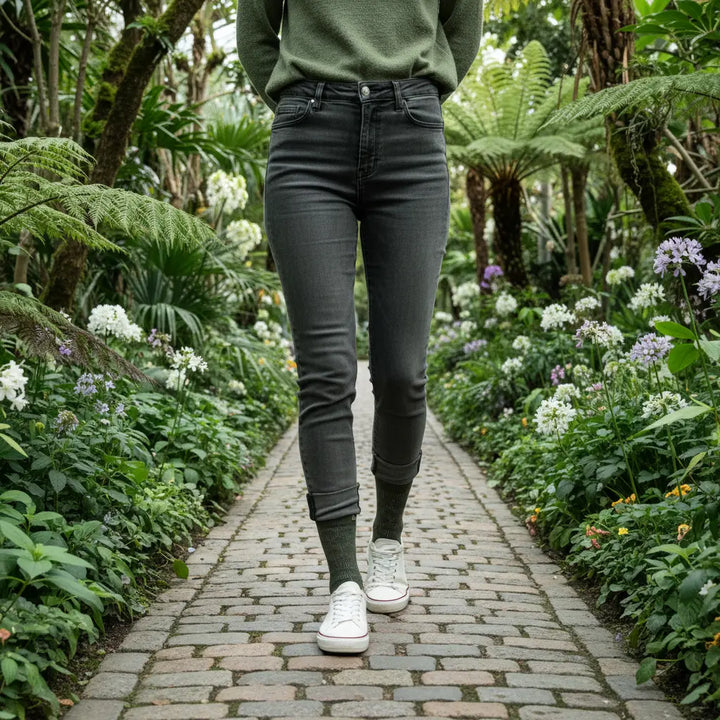 Waida| Grønne strømper med mønster SockiSocki